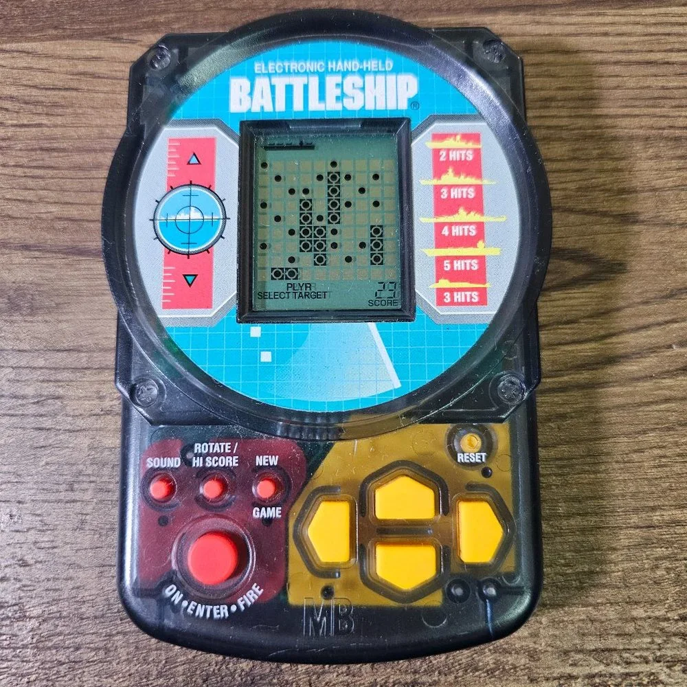 Vintage Battleship Electronic Handheld Game by Milton Bradley 1995.